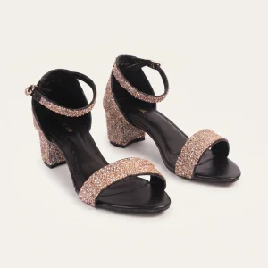HEELS WITH CRYSTAL (BLACK)